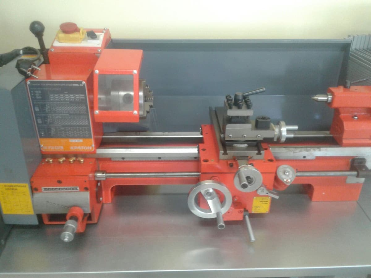Conventional lathe in our workshop